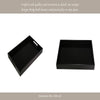 18" Decorative Accent Tray | Cutout Handles | Black Wood & Glass