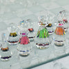 Chessboard Set w Drawer | 14" Silver Mirrored Glass & Crystal