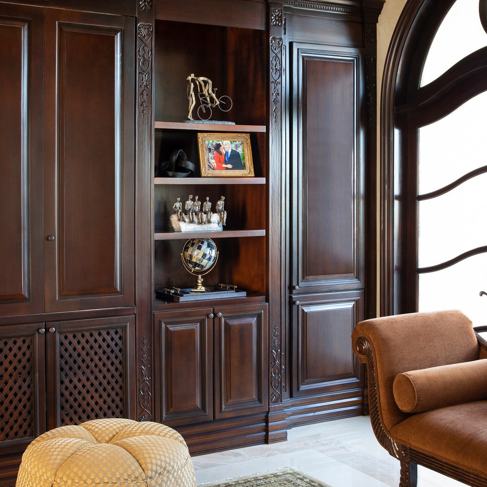 Decorative Sculpture Accent Piece | 8" Knot Ribbon Black Aluminum