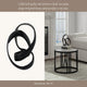 Decorative Sculpture Accent Piece | 8" Knot Ribbon Black Aluminum
