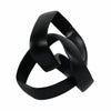 Decorative Sculpture Accent Piece | 8" Knot Ribbon Black Aluminum