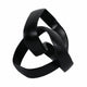 Decorative Sculpture Accent Piece | 8" Knot Ribbon Black Aluminum