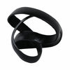 Decorative Sculpture Accent Piece | 8" Knot Ribbon Black Aluminum