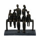 Antique Style Family Tabletop Sculpture | 10" Bronze Resin