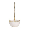 Decorative Trinket Tray | White Ceramic Base with Gold Metal Cat Design Top