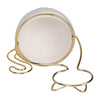 Decorative Trinket Tray | White Ceramic Base with Gold Metal Cat Design Top