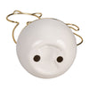Decorative Trinket Tray | White Ceramic Base with Gold Metal Cat Design Top