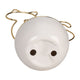 Decorative Trinket Tray | White Ceramic Base with Gold Metal Cat Design Top