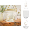 Decorative Trinket Tray | White Ceramic Base with Gold Metal Cat Design Top
