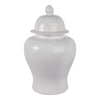 Classic Decor Temple Jar with Lid | 28" | Matte White Urn Ceramic