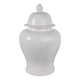 Classic Decor Temple Jar with Lid | 28" | Matte White Urn Ceramic
