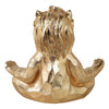 Yoga Lion Sculpture in Meditating Pose | Distressed Gold Resin | 7"