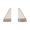 Pyramid Bookends Set of 2 | Staircase Pattern | White & Onyx Marble 6"