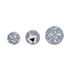 3 Piece Sphere Accent Decor | Blue & White Fern Chinoiserie Ceramic