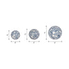 3 Piece Sphere Accent Decor | Blue & White Fern Chinoiserie Ceramic