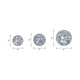 3 Piece Sphere Accent Decor | Blue & White Fern Chinoiserie Ceramic