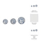 3 Piece Sphere Accent Decor | Blue & White Fern Chinoiserie Ceramic