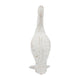 14" Standing Pelican Figurine | Coral-Reef Texture | White Ceramic