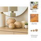 Decorative 3pc Wood Ball Set | Natural Brown Dotted Accent Mango Wood