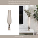 Esau Small Decorative Vase | 19" Tapered Glass Body | Pearl White