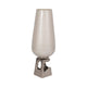 Esau Small Decorative Vase | 19" Tapered Glass Body | Pearl White