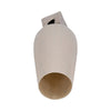 Esau Small Decorative Vase | 19" Tapered Glass Body | Pearl White