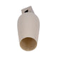 Esau Small Decorative Vase | 19" Tapered Glass Body | Pearl White