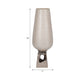 Esau Small Decorative Vase | 19" Tapered Glass Body | Pearl White