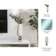 Esau Small Decorative Vase | 19" Tapered Glass Body | Pearl White