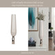 Esau Tall Decorative Vase | 26" Tapered Glass Body | Pearl White