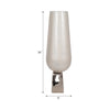 Esau Tall Decorative Vase | 26" Tapered Glass Body | Pearl White