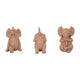 Tabletop Decor | Yoga Elephant Set of 3 | Stonelike Brown Polyresin 6 5"