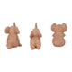 Tabletop Decor | Yoga Elephant Set of 3 | Stonelike Brown Polyresin 6 5"