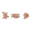 Tabletop Decor | Yoga Elephant Set of 3 | Stonelike Brown Polyresin 6 5"