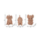 Tabletop Decor | Yoga Elephant Set of 3 | Stonelike Brown Polyresin 6 5"