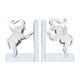 Decorative Accent Elephant Bookend Set of 2 | Frosted Clear Crystal