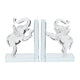 Decorative Accent Elephant Bookend Set of 2 | Frosted Clear Crystal SBH-17361