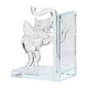 Decorative Accent Elephant Bookend Set of 2 | Frosted Clear Crystal