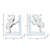 Decorative Accent Elephant Bookend Set of 2 | Frosted Clear Crystal