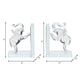Decorative Accent Elephant Bookend Set of 2 | Frosted Clear Crystal SBH-17361