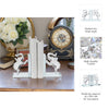 Decorative Accent Elephant Bookend Set of 2 | Frosted Clear Crystal SBH-17361