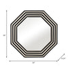 24x24 Resin Octagon Beauty Mirror | Black & White Lined Border | Modern