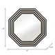 24x24 Resin Octagon Beauty Mirror | Black & White Lined Border | Modern