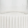 11" Candle Holder w Glass Hurricane Style | White Marble Base