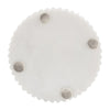 11" Candle Holder w Glass Hurricane Style | White Marble Base