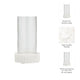11" Candle Holder w Glass Hurricane Style | White Marble Base