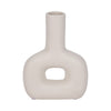 Saul Decorative Abstract Vase | Open Cut-Out Design | Ivory Dolomite 8"
