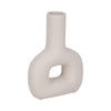 Saul Decorative Abstract Vase | Open Cut-Out Design | Ivory Dolomite 8"