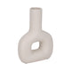 Saul Decorative Abstract Vase | Open Cut-Out Design | Ivory Dolomite 8"