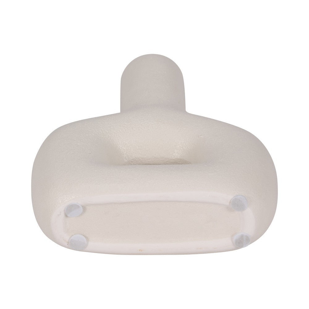 Saul Decorative Abstract Vase | Open Cut-Out Design | Ivory Dolomite 8"